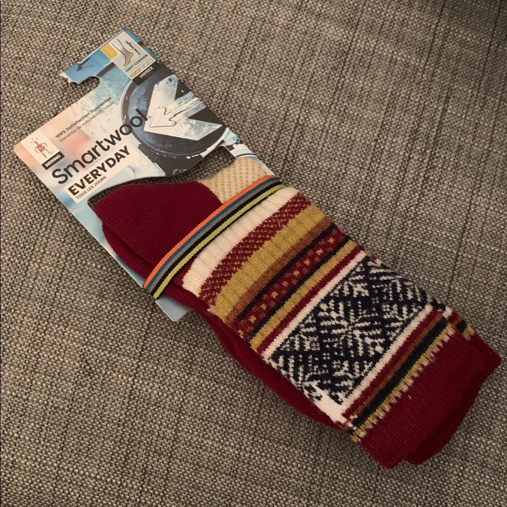 Smartwool Men's NWT Sz L Festive Patterned Socks
